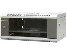 EMITERNET Vienos sienos pakabinama spintelė 19'' 4U, skardos/stiklo durys, 600×450×280mm plotis/gylis/aukštis. EM/AP6404
