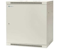 EMITERNET Vienguba sieninė spintelė 19'' 12U, pilnos skardos durys, 600×450×635mm plotis/gylis/aukštis. EM/AP6412-B