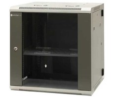 EMITERNET Split pakabinama spintelė 19" 12U, skardos/stiklo durys, 600×550×635mm plotis/gylis/aukštis EM/AH6512