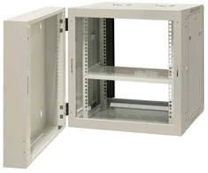 EMITERNET Split pakabinama spintelė 19" 12U, skardos/stiklo durys, 600×550×635mm plotis/gylis/aukštis EM/AH6512