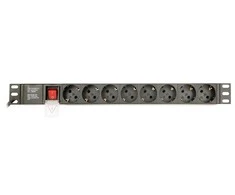 GEMBIRD PDU 8x Schuko 1U 16A 3m