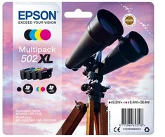 Epson 502XL Originalus Juoda, Žydras, Rausvai raudona, Geltona 1 vnt