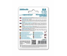 Titanum Elementas įkraunamas Esperanza HR6 AA, 2600mAh, Ni-MH (1) 1715-352