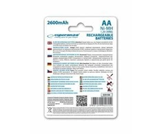 Titanum Elementas įkraunamas Esperanza HR6 AA, 2600mAh, Ni-MH (1) 1715-352