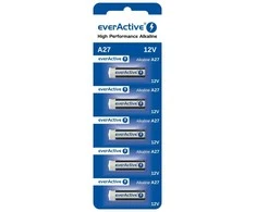 5 x šarminės baterijos „everActive 27A 12V“ – blisterinėje pakuotėje, 5 vnt.