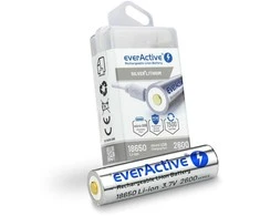 everActive USB įkraunamas 18650 3,7V 2600mAh akumuliatorius su PCM