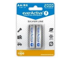 Rechargeable batteries everActive Ni-MH R6 AA 2000 mAh Sidabrinis Line - 2 pieces