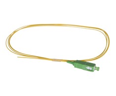 Extralink SC/APC Pigtail, Singlemode, 900um G.657A 1.5m, Easy Strip, Geltona