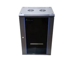 EXTRALINK 18U 600X600 ant sienos montuojama spintelė juodas