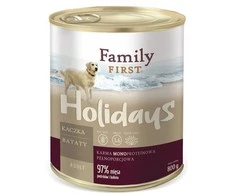 Drėgnas Šunų Maistas - Family First Suaugusiųjų Antis su Saldžiosiomis Bulvėmis 800g