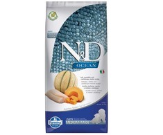 FARMINA N&amp;D OCEAN - DOG Dry Cod moliūgas&amp;Cantaloupe PUPPY MED&amp;MAX 12 kg