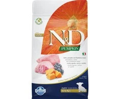FARMINA N&amp;D moliūgas Dog ėriena&amp;Blueberry Puppy Mini - dry dog food - 800g