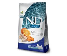 FARMINA N&amp;D OCEAN - DOG Dry Cod moliūgas&amp;Oranžinis ADULT MINI 2,5kg
