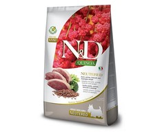Sausas Šunų Maistas - Farmina N&amp;D Quinoa Ančių, Brokolių Ir Asparagų Mišinys, Neutered Adult Mini - 2.5kg