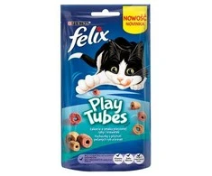Purina Nestle FELIX Play Tubes žuvis, Shrimps – sausas kačių ėdalas – 50 g