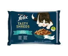 Purina Nestle Drėgnas Kačių Maistas - Felix Skanūs Šiaudeliai Su Lašiša Ir Tunu, 4x 80g