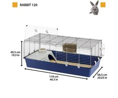 Ferplast Triušių narvas "Rabbit 120", 118x58,5x49,5 cm, 57053070