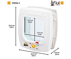 FERPLAST Swing 5 - Pet door, ruda