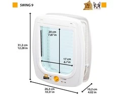 Ferplast Atverčiamos durelės katėms Swing 9 SET, baltos, 4 krypčių