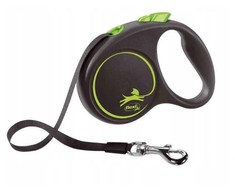 Trixie Pavadėlis Flexi New Juodas DESIGN, su juosta, S 5 m, žalias