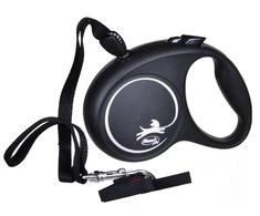 Flexi Black Design M pavadėlis šunims iki 20kg virvinis 5m juodos spalvos