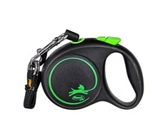 Flexi Black Design XS pavadėlis šunims iki 8kg virvinis 3m žalios spalvos