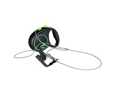 Flexi Black Design XS pavadėlis šunims iki 8kg virvinis 3m žalios spalvos