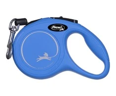 Flexi New Classic XS pavadėlis šunims iki 8kg virvinis 3m mėlynos spalvos