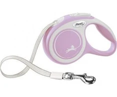 Flexi New Comfort S pavadėlis šunims iki 15kg juostinis 5m rožinės spalvos