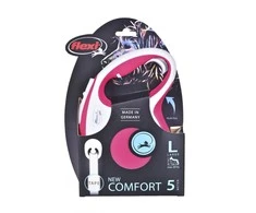 Flexi New Comfort L pavadėlis šunims iki 60kg juostinis 5m juodos spalvos