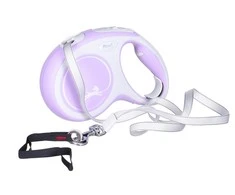 Flexi New Comfort M pavadėlis šunims iki 25kg juostinis 5m rožinės spalvos