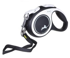 Flexi New Comfort XS pavadėlis šunims iki 12kg juostinis 3m juodos spalvos