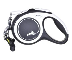 Flexi New Comfort XS pavadėlis šunims iki 12kg juostinis 3m juodos spalvos