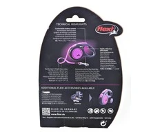 Flexi New Neon M pavadėlis šunims iki 25kg juostinis 5m rožinės spalvos