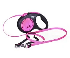 FLEXI New Neon Tape rožinis pavadėlis S-5m iki 15kg