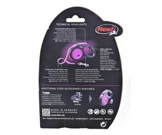 FLEXI New Neon Tape rožinis pavadėlis S-5m iki 15kg