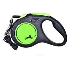 Flexi New Neon S pavadėlis šunims iki 15kg juostinis 5m žalios spalvos