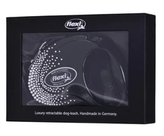 Flexi FLEXI Glam Splash Crystal pavadėlis, M TWE 5 m, juoda