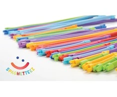 LANKSČIOS STATYBINĖS LAZDOS CLICS SPAGHETTEEZ 101001 - 70 ELEMENTŲ