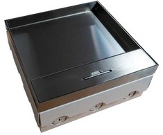 A-Lan Box podłogowy 12M - puszka podłogowa 12-modułowa do montażu gniazd standardu 22,5x45 mm (45x45 mm), montaż kątowy
