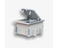 „Emiter Box“ grindų dėžutė 6M IP66 - grindų dėžutė lizdams montuoti standartinės 22,5x45 mm (45x45 mm), pakreipiama