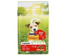 Purina Nestle Sausas Šunų Maistas - Friskies Mini Meniu Jautiena Su Daržovėmis, 1,5kg