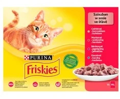 Purina Nestle Kačių Maistas - Friskies Mėsos Mišinio Drėgnas Kačių Maistas 12 x 85 g