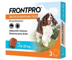 FRONTPRO tabletės nuo blusų ir erkių šunims (>10-25 kg) - 3x 68mg