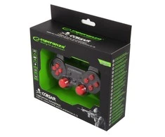 Gamepad Esperanza EGG106R (PC, PS2, PS3, juodos spalvos, red color)