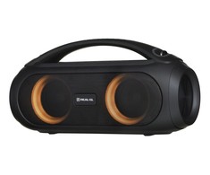 Namų kino sistema Kolonėlės REAL-EL X-745 juodos spalvos, Bluetooth, nešiojami