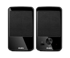 SVEN 312 maitinamas iš USB (2x2W); Priekinis maitinimo mygtukas ir garsumo reguliatorius
