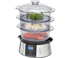 Clatronic DG 3547 steam cooker 3 basket(s) Juodas,Nerūdijantis plienas 800 W