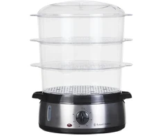 Garų puodas RUSSELL HOBBS Cook@Home 19270-56 steam cooker 9 l 800 W Sidabrinis, Juodas