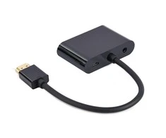 GEMBIRD HDMI male to HDMI female + VGA female + audio adapter cable juodas